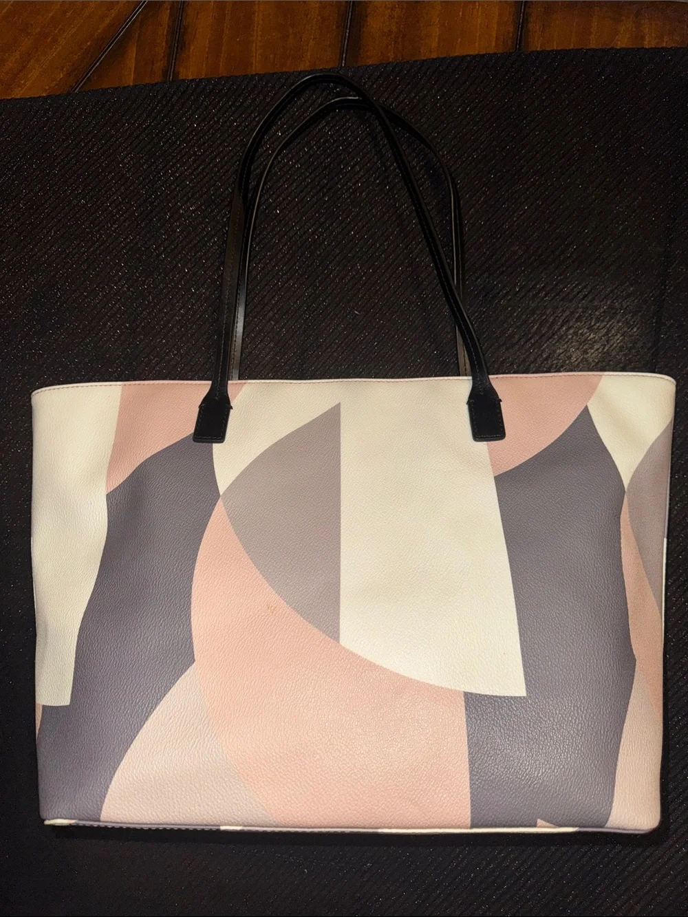 Kate Spade Pink & Gray Geometric Tote
